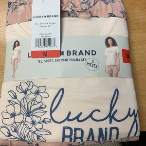 Pajama pants shirt and short set